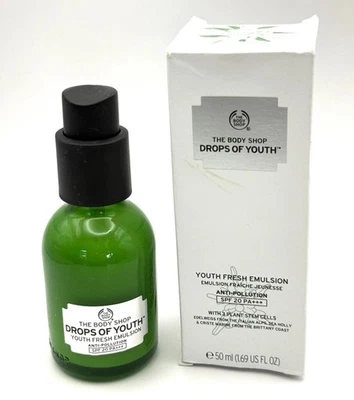 The Body Shop Drops of Youth Fresh Emulsion 50ml Serum Discontinued SPF20 Rare  - Image 1 of 4