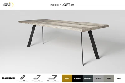 2 x TABLE LEGS TABLE FRAME TABLE RUNNERS METAL STEEL TABLE FEET INDUSTRIAL V1 - Image 1 of 4