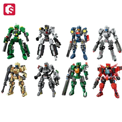 SEMBO Transforming Mech Assemblage Building Block MOC Robot Model Bricks - Image 1 of 4