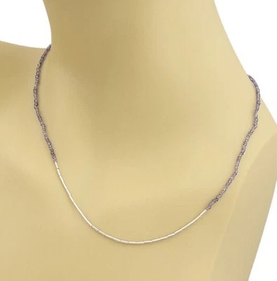 Ожерелье из чистого серебра с дождевыми иолитовыми бусинами гурхан - Изображение 1 из 4