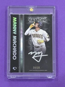 2023 TOPPS DIAMOND ICONS MANNY MACHADO BLACK POLYCHROMATINK ON CARD AUTO # /10 - Picture 1 of 2