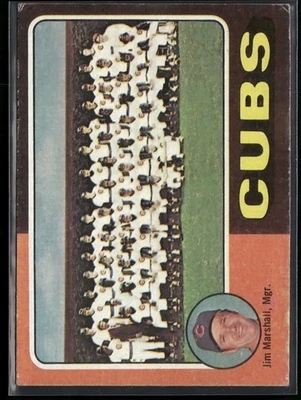 1975 Topps #638 Chicago Cubs / Jim Marshall TC, MGR, CL - Image 1 of 2