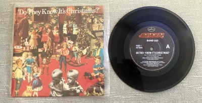 Do They Know Its Christmas Band Aid 7" UK Vinyl Record STING McCARTNEY U2 - Image 1 of 2