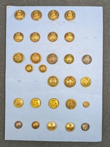 Lot of Very Nice Condition Beautifully Made Victorian Military & Naval Buttons - Picture 1 of 8