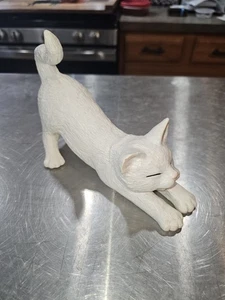 FIGURA DE GATO DE CERÁMICA VINTAGE Sheld Sitter decoración del hogar - Imagen 1 de 5