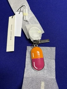 Marc Jacobs 3D Pill Bag Charm Keychain Pink/Orange NEW - Picture 1 of 5