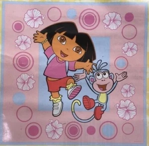 Tenda doccia Dora The Explorer con Anelli Ganci 72""x70"" Stivali Nickelodeon Rosa - Foto 1 di 3