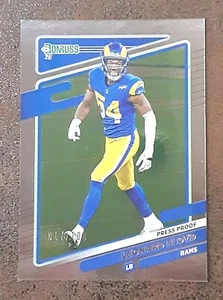 LEONARD FLOYD 2021 Donruss - #145 Argento Prova di Stampa SP/100 Rams. A1E - Foto 1 di 3