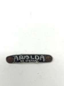 Vintage Badge Aralda De Stefani Sellino Saddle Bike - Picture 1 of 1