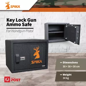 Spika Key Lock Gun Firearm Ammo Safe - For Handgun Pistol #spk - Picture 1 of 3