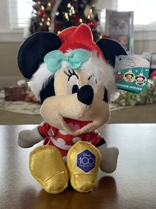 Disney 100 Years of Wonder Minnie Mouse Holiday Plush New With Tag - Picture 1 of 1