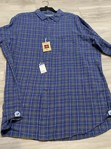 Cremieux Classics Men’s XLT Tall Blue Plaid Classic Fit L/S Button Down Elbows - Picture 1 of 20