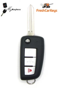 Single OEM UNLOCKED Nissan Keyless Entry Flip Key Remote Used CWTWB1G767 - Picture 1 of 2
