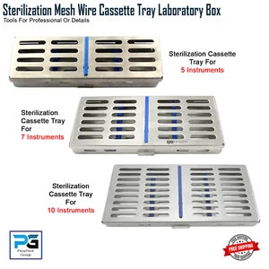 Sterilization Dental Instruments Cassette Rack Mesh Tray Laboratory Box Surgical - Picture 1 of 14