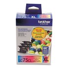 Brother LC753PKS Innobella High-Yield Ink, Cyan/Magenta/Yellow, 3 012502628453