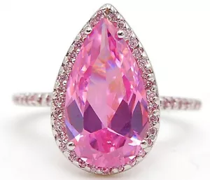 6CT Treated Pink Sapphire 925 Solid Sterling Silver Ring Jewelry Sz 7 MK1-2 - Picture 1 of 3