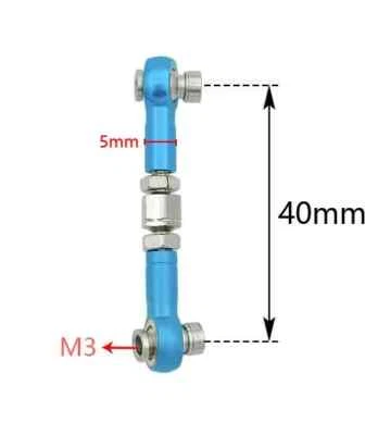1x RC Servo Gestänge Zugstange 48-60mm  1/10 RC Auto Buggy Futaba - Bild 1 von 4