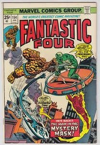 FANTASTIC FOUR #154 THE MAN IN THE MYSTERY MASK MARVEL COMICS JAN 1975 FN COND - Picture 1 of 2