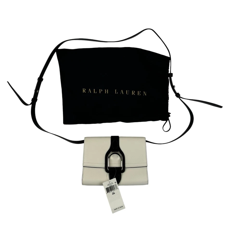 Bandolera Ralph Lauren Purple Label Wellington de cuero blanco para mujer nueva con etiquetas 1250 $ Foto 1 de 4