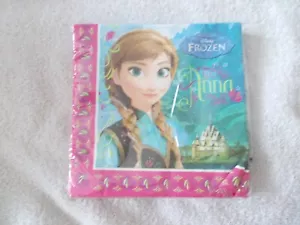 Disney "FROZEN" Anna & Elsa - 16 pack pink paper napkins NEW! - Picture 1 of 2