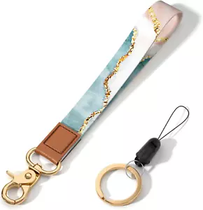 Hsxnam Wrist Lanyard Key Chain, Cute Wristlet Strap Keychain Holder - Picture 1 of 12