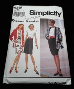 SIMPLICITY Vintage UNCUT Pattern 8346 Misses Size 10-16 Pullover Dress Jacket - Picture 1 of 5