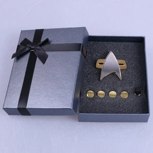 Voyager Communicator Badge Rank Pin Set Gift The Next Generation Rank Pin Set - Picture 1 of 10