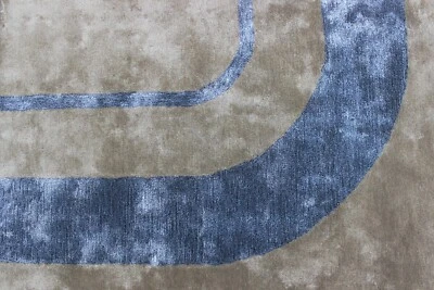 Hand-Tufted 100%Silk Area Rug Bohemian Living Room Plain Solid Carpets 4x6 10x14 - Image 1 of 4