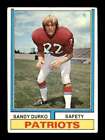 1974 Topps Sandy Durko #247 Rookie RC New England Patriots