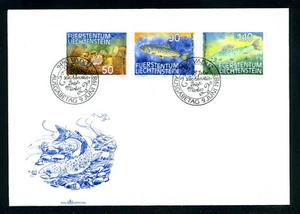 Liechtenstein 1987 FDC Fish Mi.922 - 924. - Picture 1 of 1
