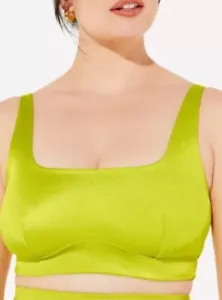 YITTY L Headliner Shaping Midi Bralette Limelight Neon Green Womens NWT - Picture 1 of 11