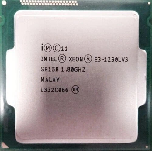 Intel Xeon E3-1230L V3 1.8GHz LGA 1150 SR158 25W 4C/8T 8M Cache CPU Processor - Image 1 of 1
