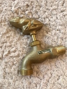 Brass Garden Frog Faucet Tap Water Spigot Home Outdoor New - Picture 1 of 9