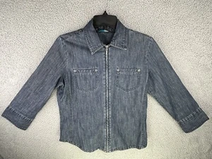 French Cuff Jeansjacke Damen Small Cropped C11485D Blau - Bild 1 von 13