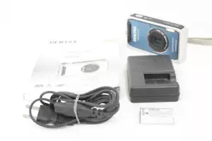 Pentax Optio W60 Blue 5x Battery with Charger Compact Digital Camera From Japan - Picture 1 of 7