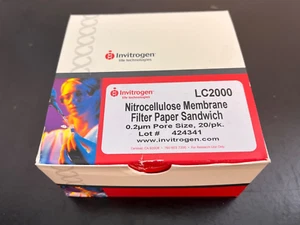 Invitrogen Nitrocellulose Membrane Filter Paper 0.2 um (83 x 73 mm) 20/pk LC2000 - Picture 1 of 3