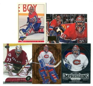 Patrick Roy 5 Hockey Card Lot HOF MONTREAL CANADIENS COLORADO AVALANCHE (LOT 2) - Imagen 1 de 1