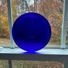 7 VINTAGE COBALT BLUE GLASS LIGHT COVER AIRFIELD RUNWAY LIGHT MADE IN U.S.A.