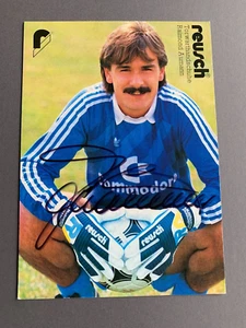 RAIMOND AUMANN campione del mondo mondiali 1990 DFB firmato cartolina autografata Reusch 10x15 - Foto 1 di 2