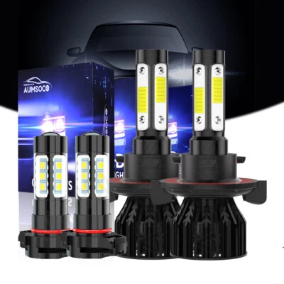 For Chevy Spark LT Hatchback 2017-2020 LED Headlight High Low Fog Light Bulbs 4x - Image 1 of 4