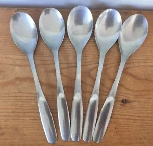 5er Set Vintage Hackman Finnland Edelstahl Suppenlöffel Silberbesteck Besteck - Bild 1 von 8