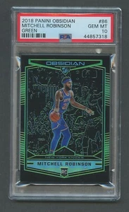 2018-19 verde ossidiana /15 MITCHELL ROBINSON RC #86 PSA 10 GEM Knicks Rookie  - Foto 1 di 2