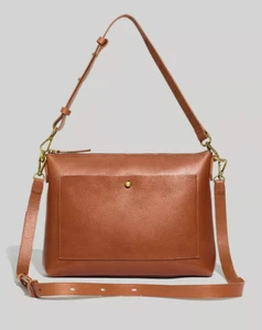 Madewell Womens $158 Transport Shoulder Crossbody Bag English Saddle NC275 D - Picture 1 of 11