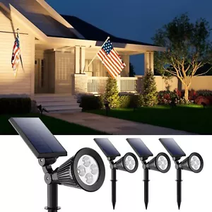 Solar Power LED Landscape Light Outdoor Garden Yard Pathway Lawn Stake Spotlight - Picture 1 of 111
