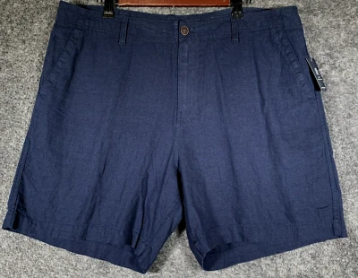 Pantalones Cortos Lucky Brand Para Hombre 38 Chino Mezcla de Lino Relajado Azul Marino Bolsillos ¡NUEVOS! Foto 1 de 4