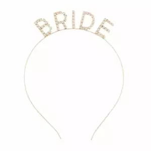 Rhinestone Bride Headband Bridal Shower Bachelorette Party Headbands (Gold) - Bild 1 von 3