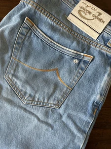 Jacob Cohen Limited Edition Blue Cotton+Elastane Denim Jeans W37 - NEW! - - Picture 1 of 14