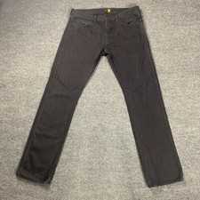 J Crew Mens Jeans 36x34 484 Slim Straight Black Denim Low Rise Pants Casual