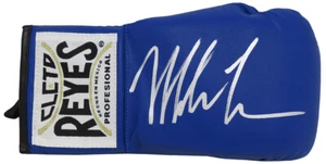 Guante de Boxeo Azul Cleto Reyes Firmado Mike Tyson - Certificado de Autenticidad Schwartz - Imagen 1 de 1