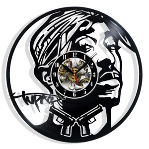 Tupac 2 Pac Vinyl Wall Clock Gift Birthday Holiday Art Home Room Decor Design - Picture 1 of 5